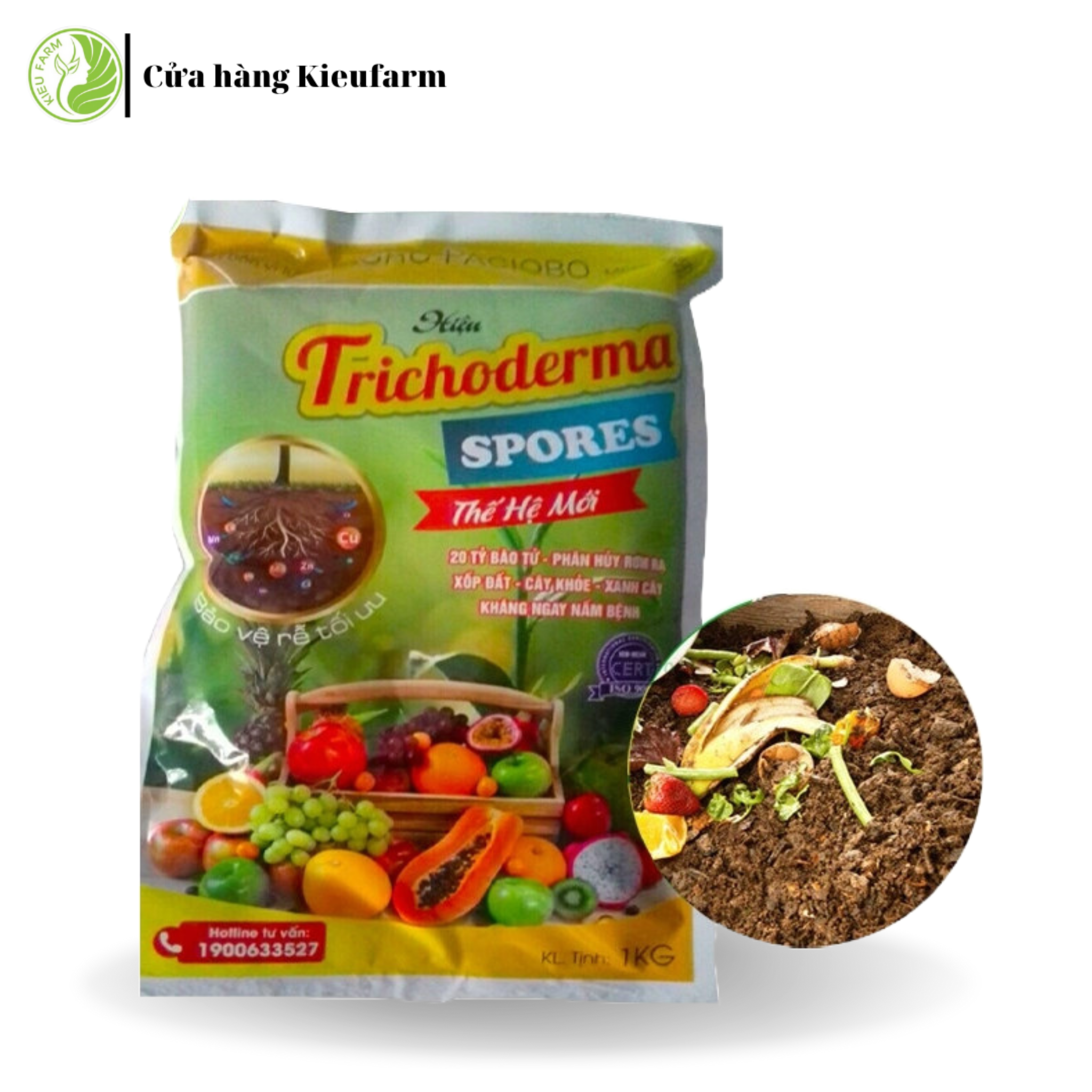 Vi sinh phân giải xác bã hữu cơ, tiêu diệt mầm bệnh Agro - Gelbotrac Trichoderma