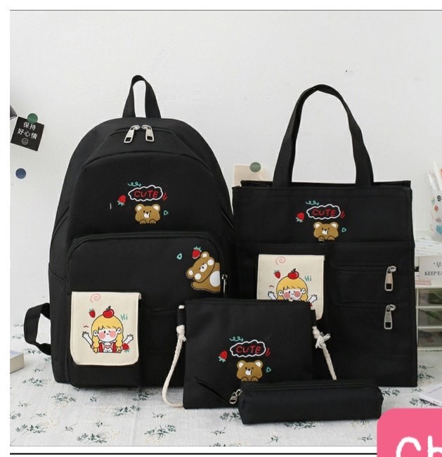 SET BALO NỮ 4 gấu cute cô bé táo cb84