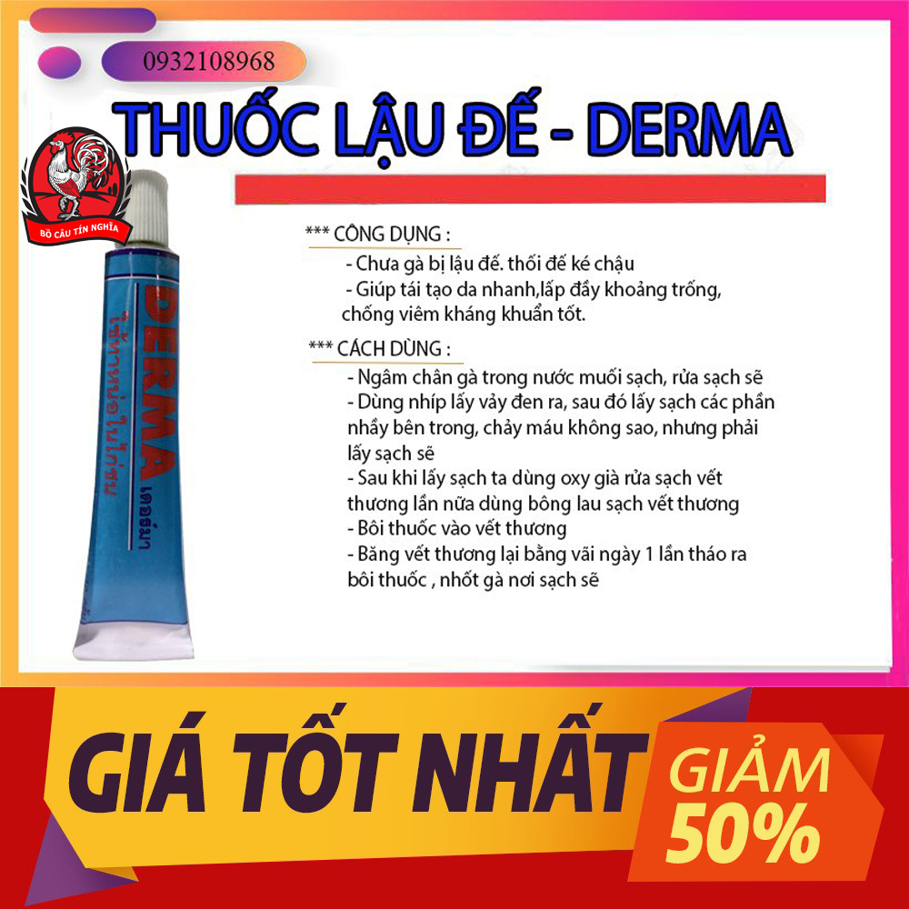 Derma - ch.ữa lậu đếthốn đế cho gà đá.th.uốc gà đá