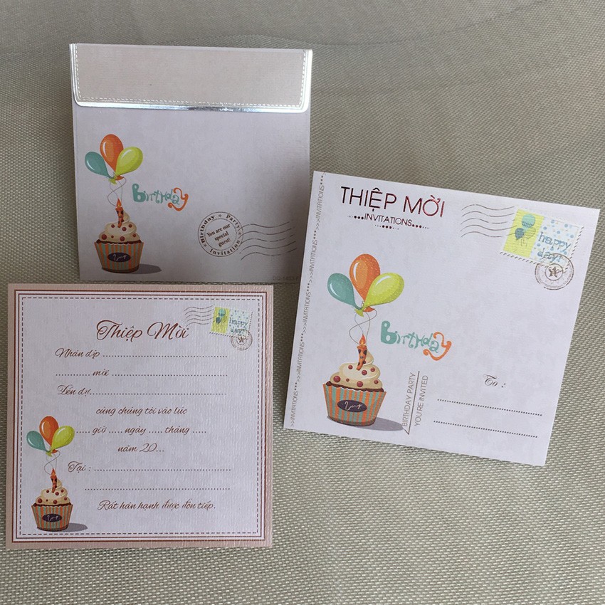 | ́| thiệp mời sinh nhật, thiệp mời thôi nôi, thiệp mời đầy tháng cho bé
