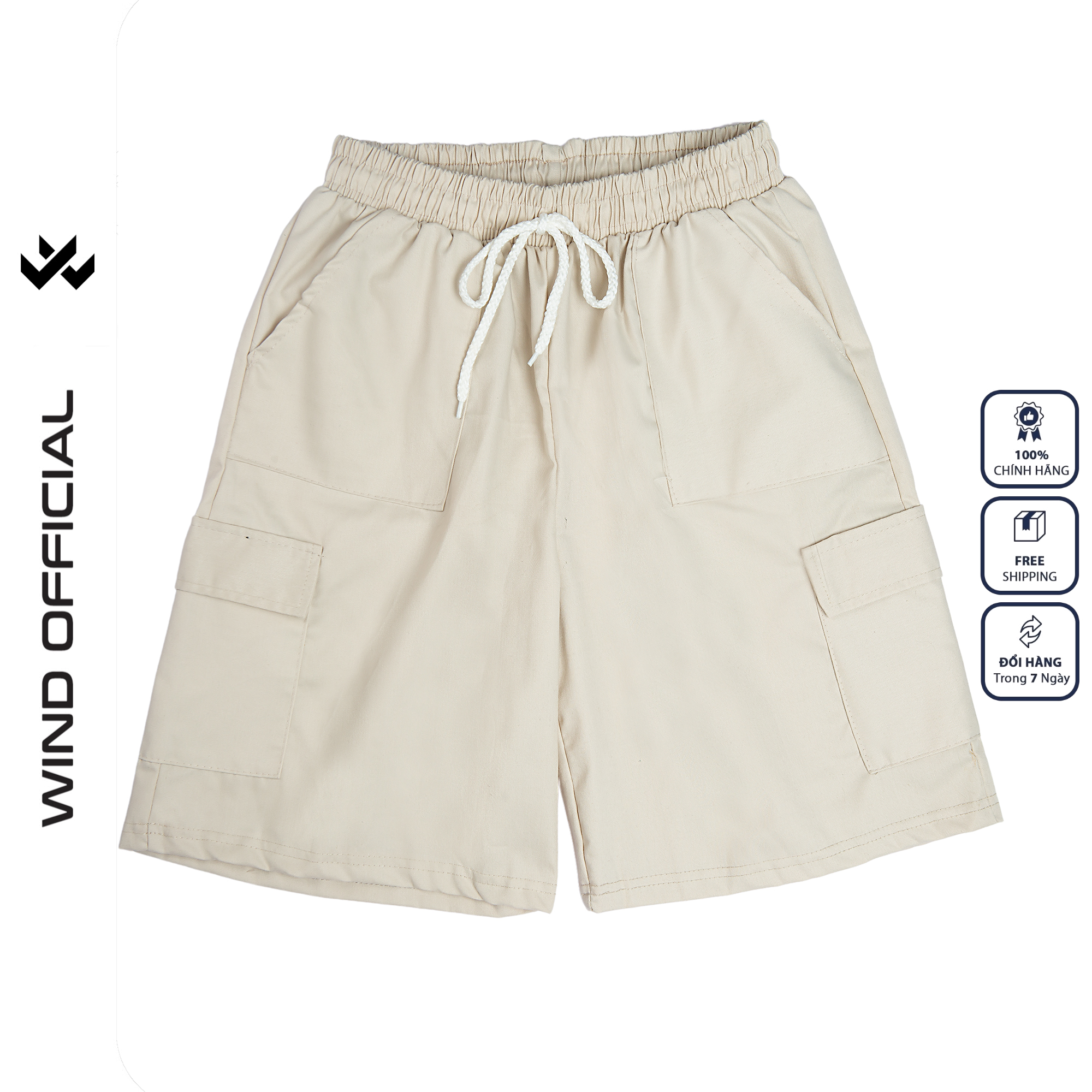 Quần short ngố kaki Wind nam nữ Trơn Túi Hộp  sort nam nữ phong cách ulzzang