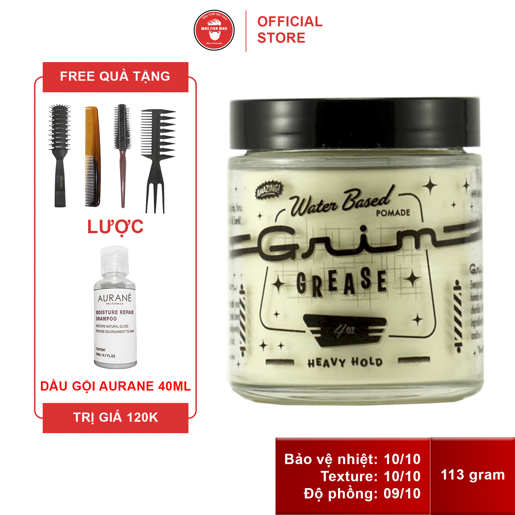 Sáp vuốt tóc Grim Grease Heavy Hold Pomade