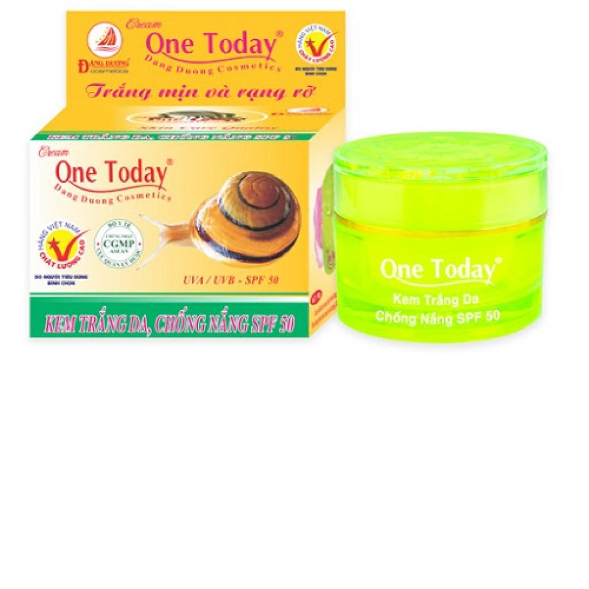 Kem one today đăng dương trắng da và chống nắng spf50 - 9g
