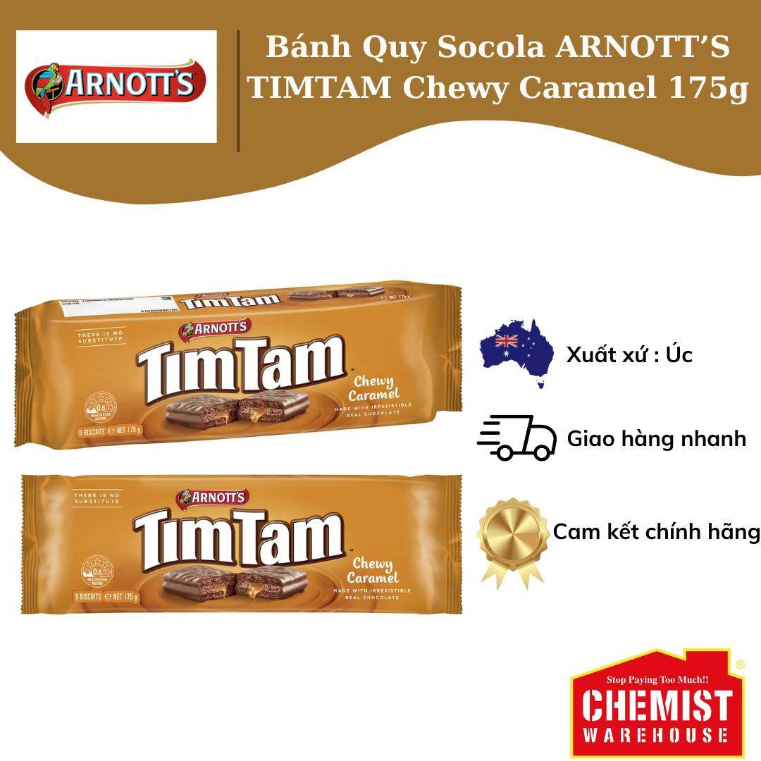 Bánh Socola Arnott's TimTam Chewy Caramel 175g