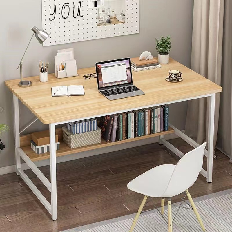 Bàn làm việc bằng gỗ cho chân sắt văn phòng