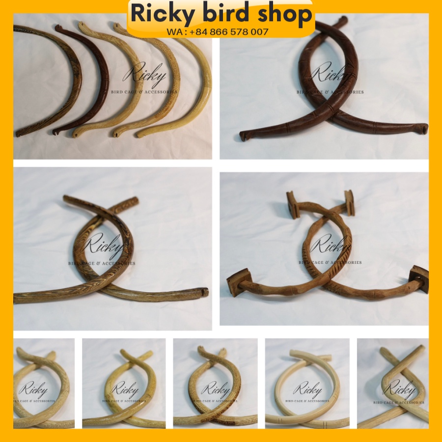 Cầu góc chào mào tre đẹp Ricky, cầu góc chào mào tre gỗ các loại