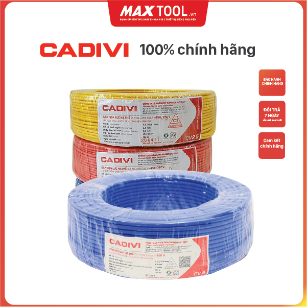 Dây điện đơn cadivi từ 1.5mm đến 8.0mm