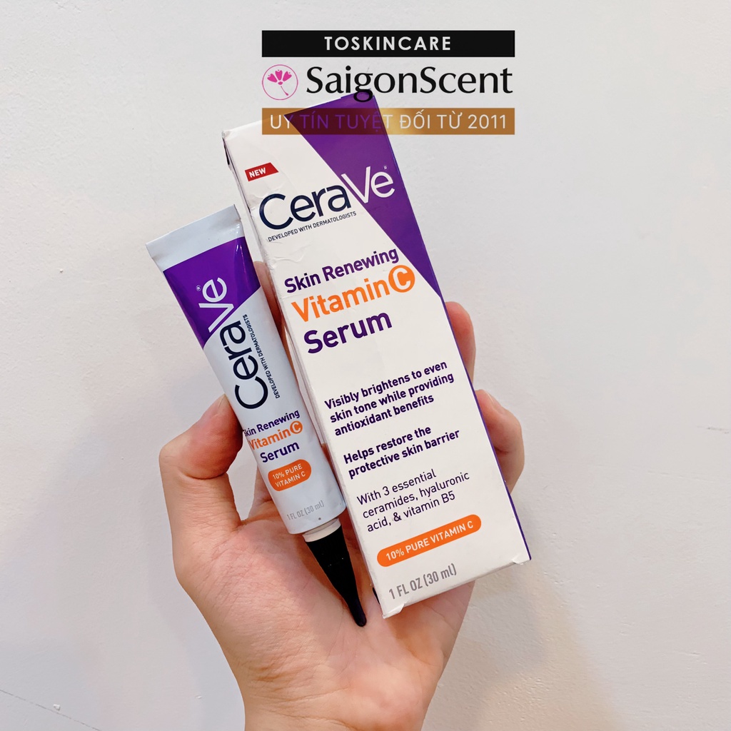 Tinh chất sáng da, chống lão hóa Cerave Skin Renewing Vitamin C Serum