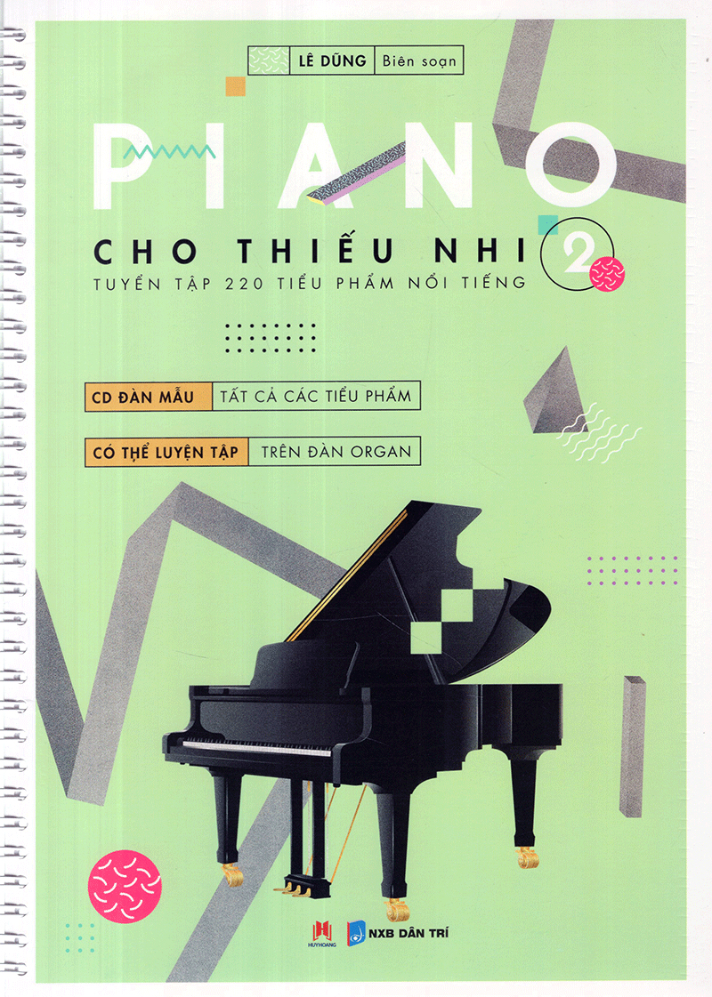 Sách - Piano Cho Thiếu Nhi Tập 2 - 220 Tiểu Phẩm Nổi Tiếng - Kèm CD - HHB