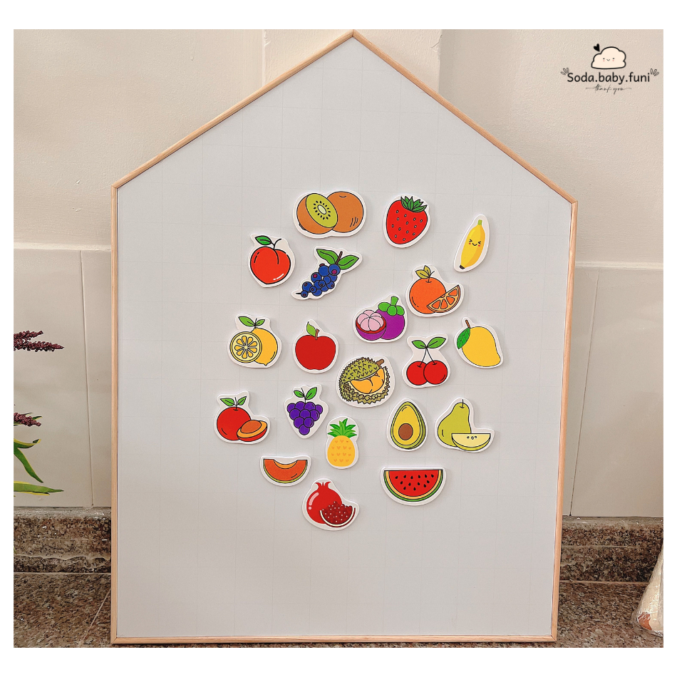 60x80cm Bảng vẽ từ tính, bảng từ cho con học vẽ - viết, đếm số, bảng viết phấn, nam châm, sticker bảng từ