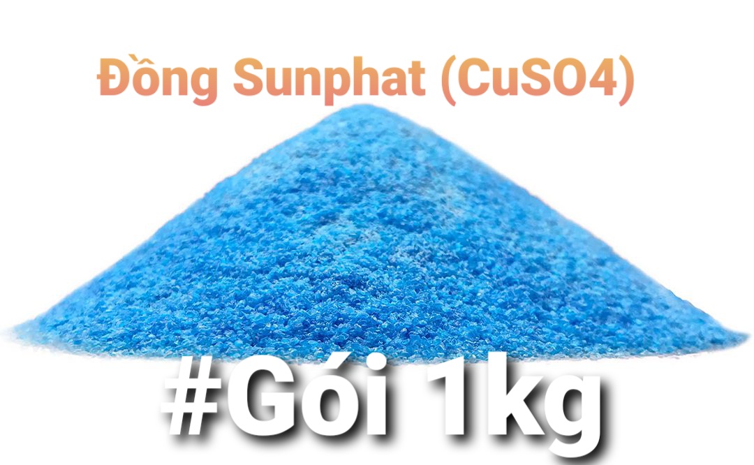 1kg-Đồng Sunphat Làm Tinh Thể - cắt Rong rẻu ,Nấm Cá(CuSO4)