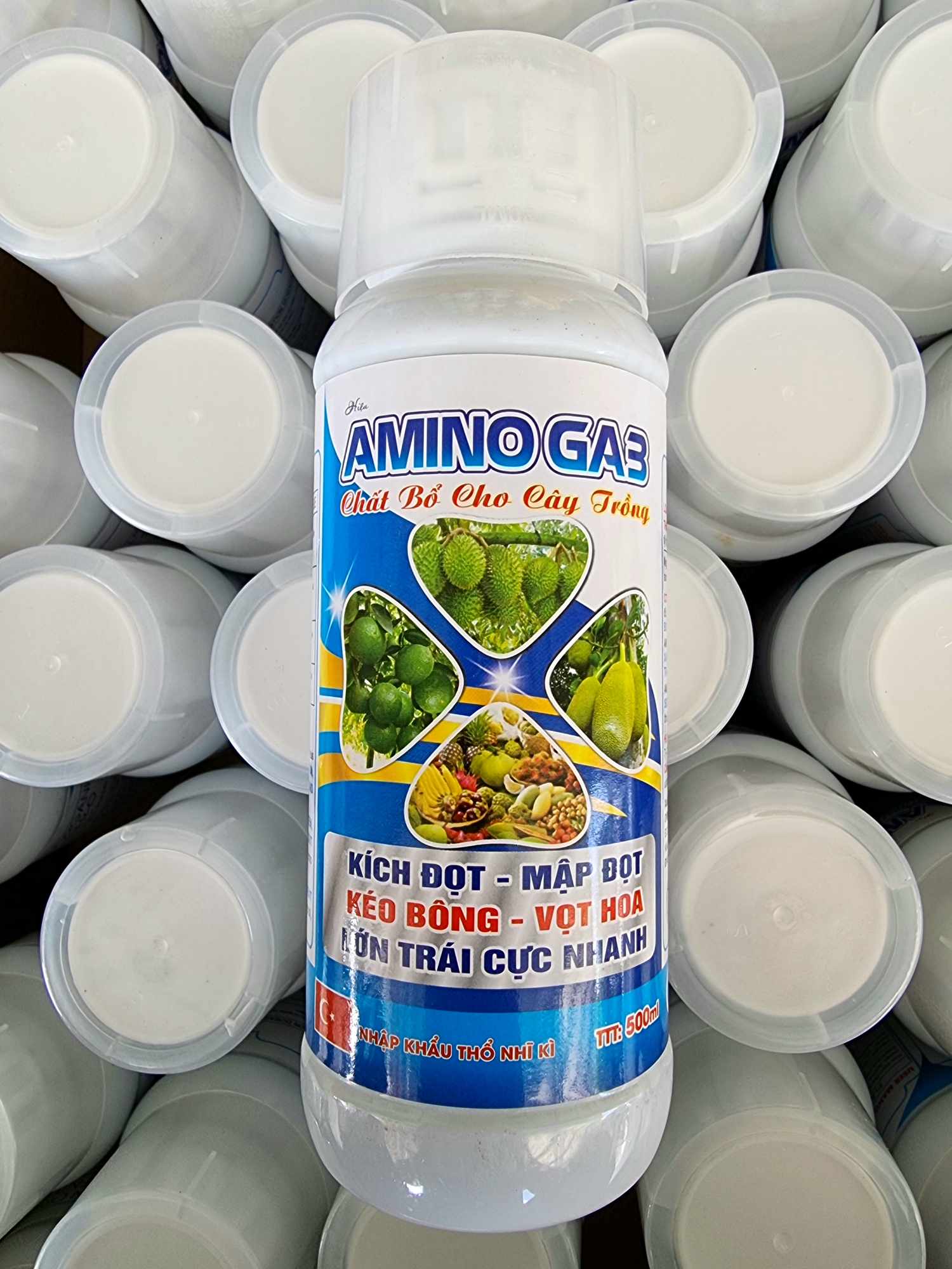 Amino ga3 500ml nhập khẩu thổ nhĩ kì - kích đọt, mập đọt, kéo bông, lớn trái cực nhanh