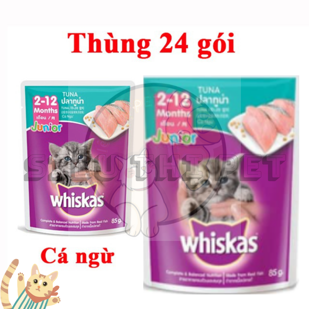 ( CHÍNH HÃNG ) PATE WHISKAS cho mèo con vị Cá Ngừ cực hâp dẫn ạ 😍