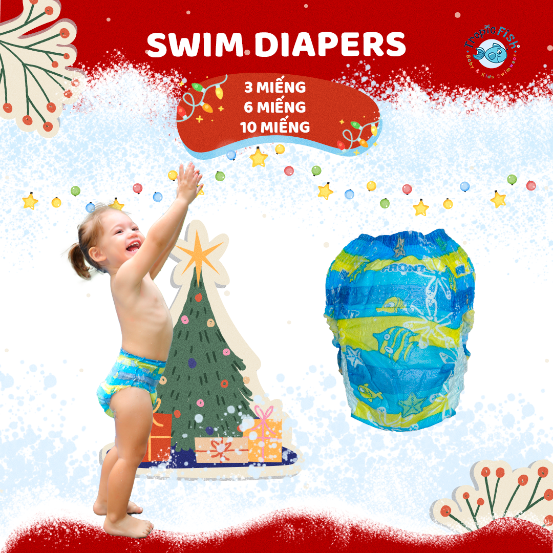 [HCM]Tã/Bỉm quần bơi TropicFish x 3 miếng/ túi - TropicFish Baby & Kids Swim Diapers/Pants/Nappies x 3 pcs/bag