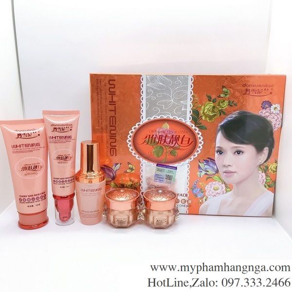 Bộ mỹ phẩm danxuenilan hoàng cung cam, trắng da, trị tàn nhang, thâm nám, tái tạo da
