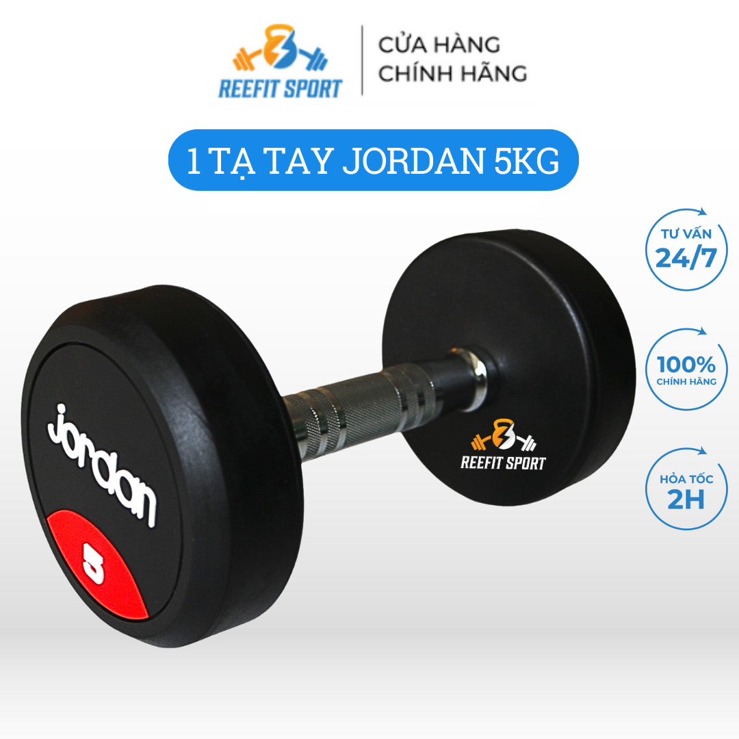 Tạ tay cao su Jordan 5kg cao cấp
