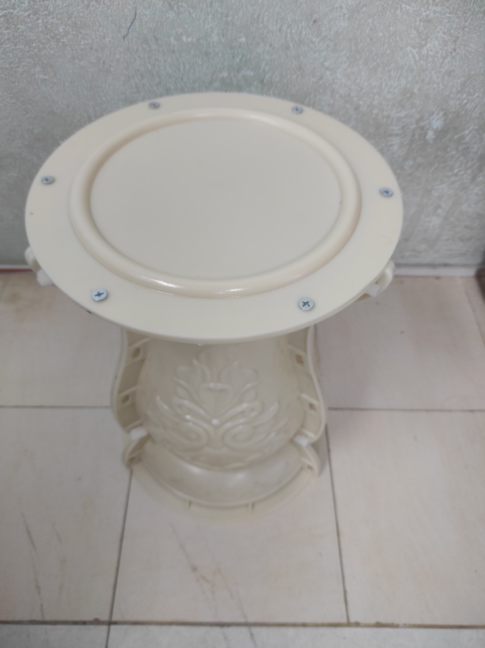 Khuôn chân đôn tròn abs cao 45 mặt 28 cm, dùng làm đôn chậu kiểng, đôn ghế.