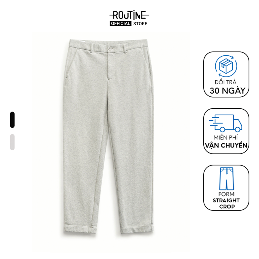 Quần Kaki Nam Cotton Ống Suông Form Straight Crop - Routine 10F23PCA007