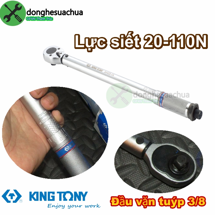 Cần siết lực 3 phần 8 kingtony 34323-2a 20-110n.m dài 370mm