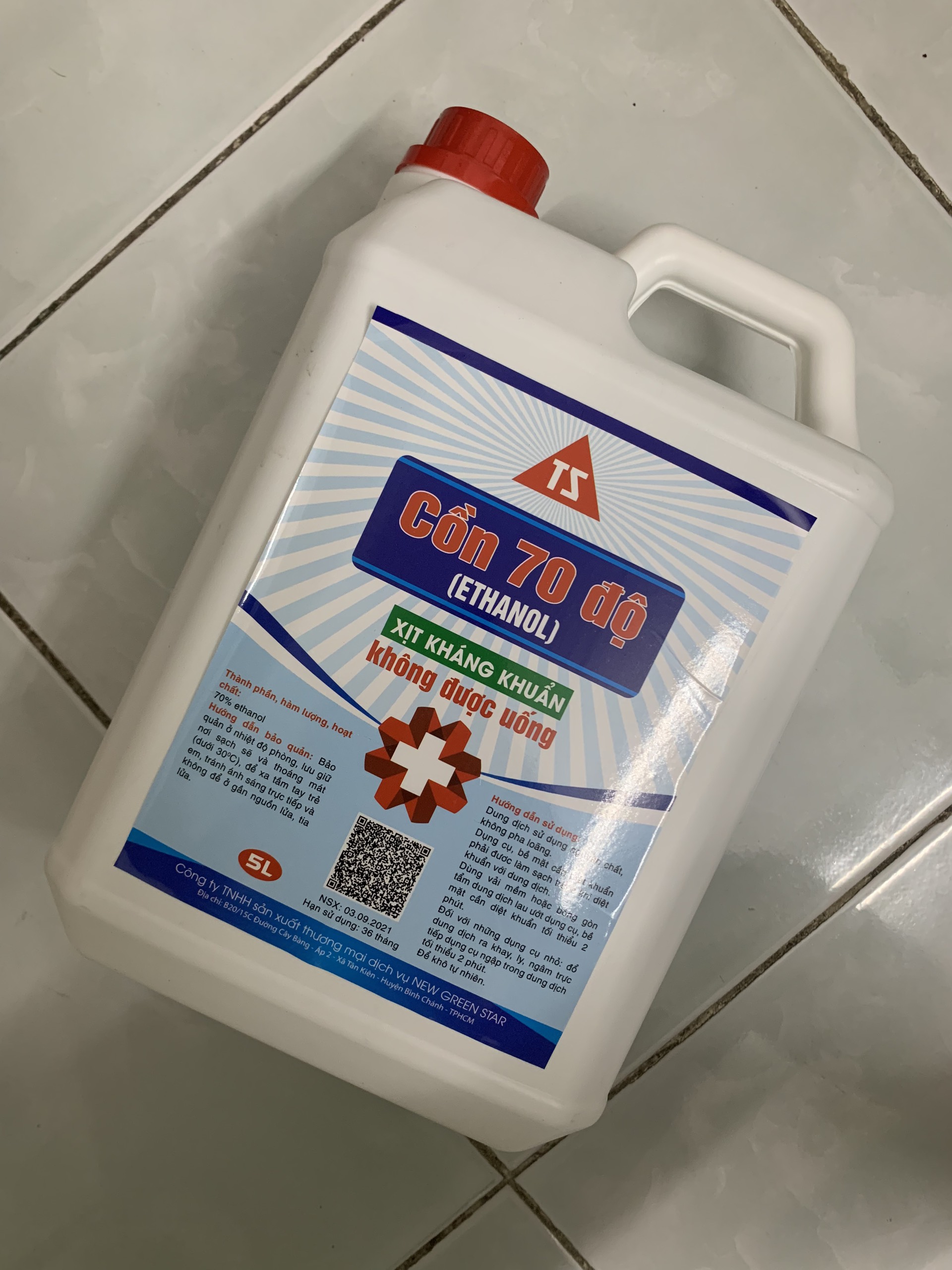 Cồn y tế rửa tay sát khuẩn 70 độ
