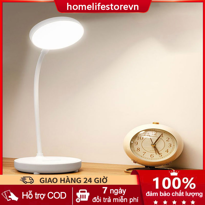 【HCM】Đèn Bàn Học Đọc Sách, Làm Việc chế độ LED chống cận, 3 chế độ sáng thông minh, cảm ứng DH40
