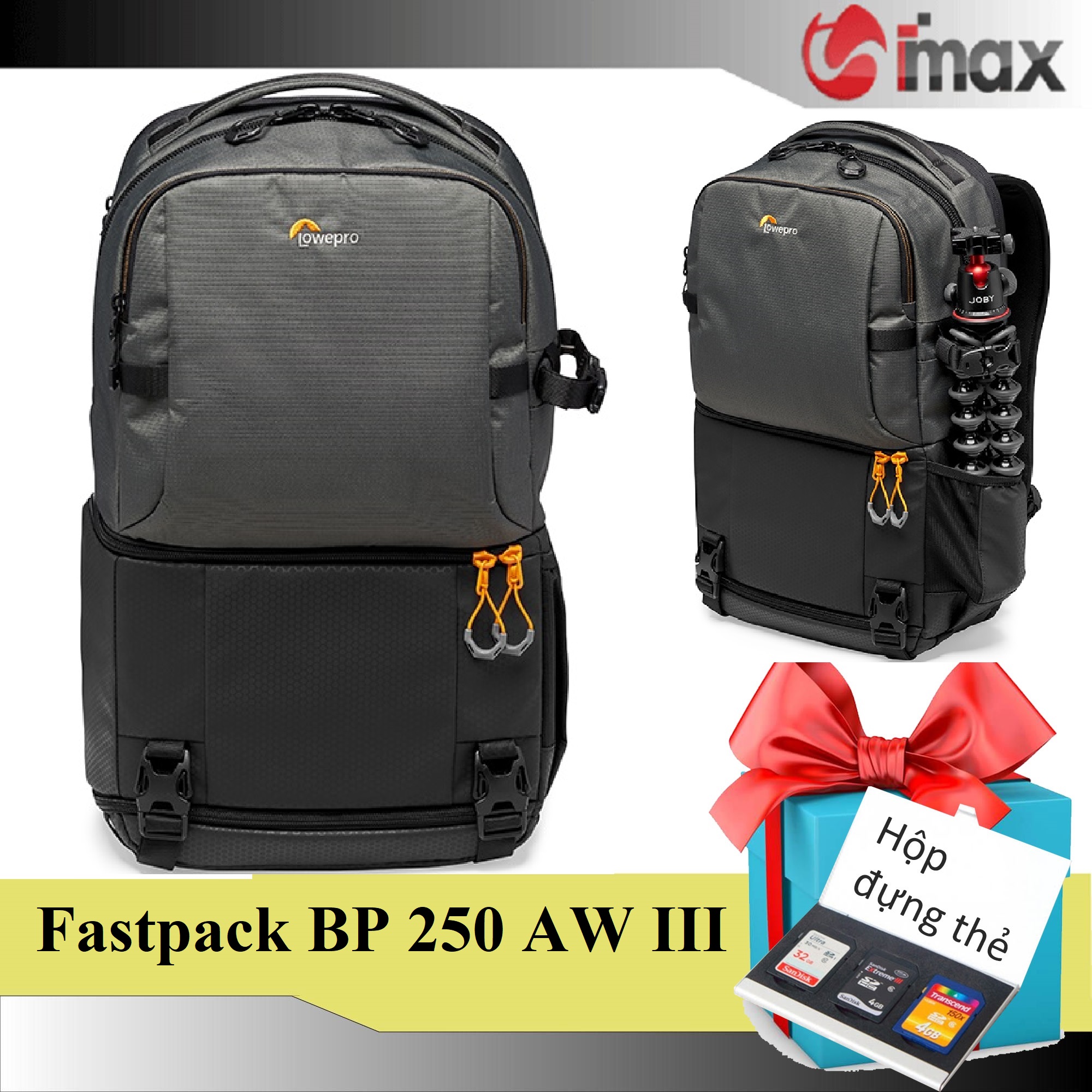 Balo máy ảnh Lowepro Fastpack BP 250 AW III, Chính hãng Hoằng Quân