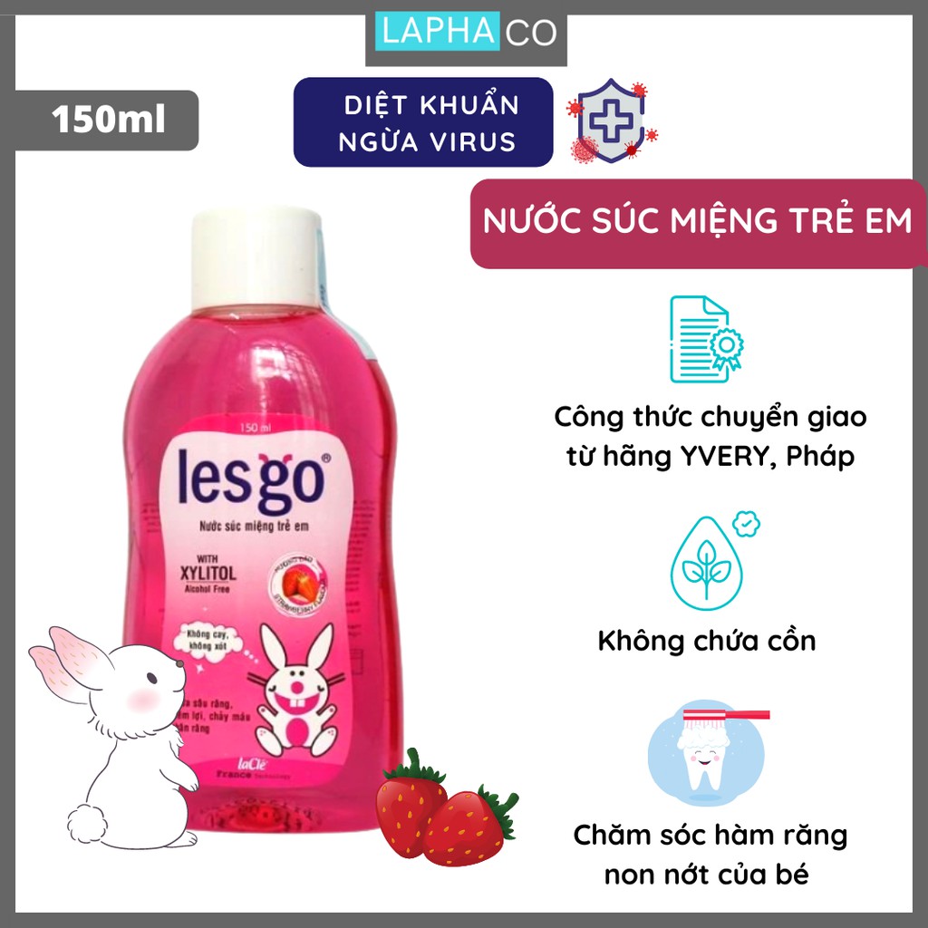 Nước súc miệng trẻ em Letsgo 150ml