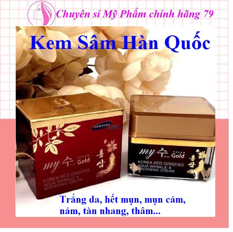 Kem Nhân Sâm Hàn Quốc 50ml Trắng Da Hết Thâm Nám Tàn Nhang Kem Mụn Bọc Mụn Trứng Cá