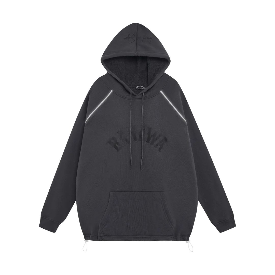 USA Hoodie - Màu XÁM - Áo Hoodie raglan Banawa form rộng nam nữ unisex có nón trùm đầu