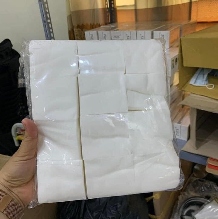 Bông tẩy trang 1200 miếng chất liệu vải dệt dùng trong spa phun xăm