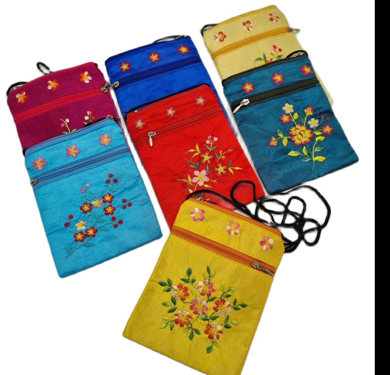 Túi đeo chéo vải thêu hoa dáng nhỏ xinh size 11*14cm tc032907