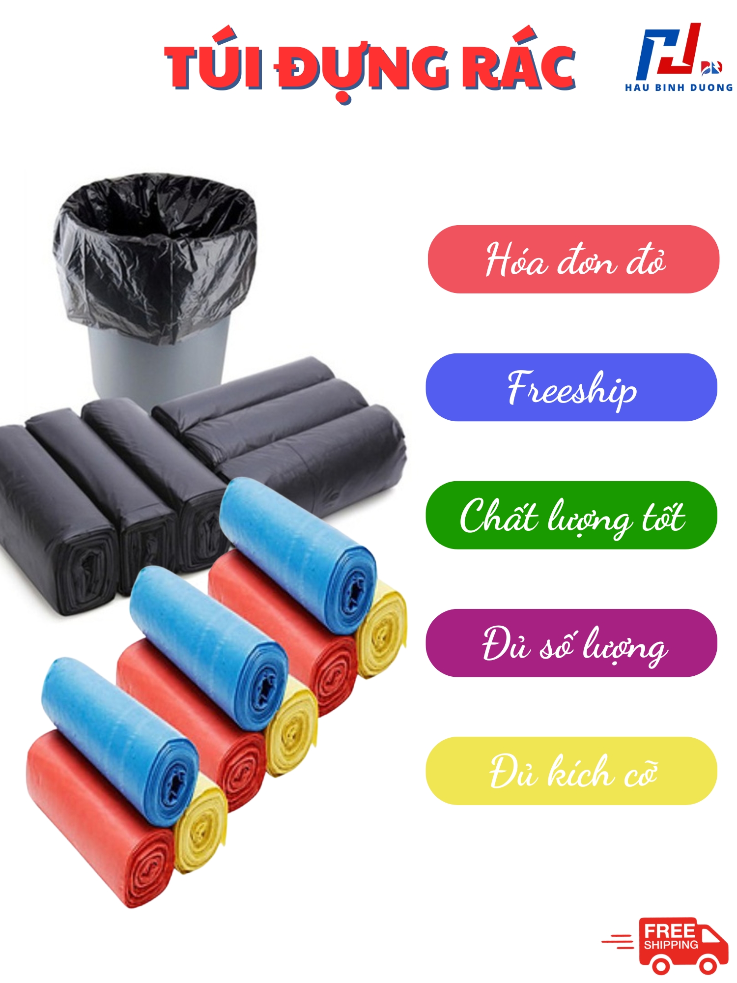 1kg Túi đựng rác loại tốt tự phân hủy