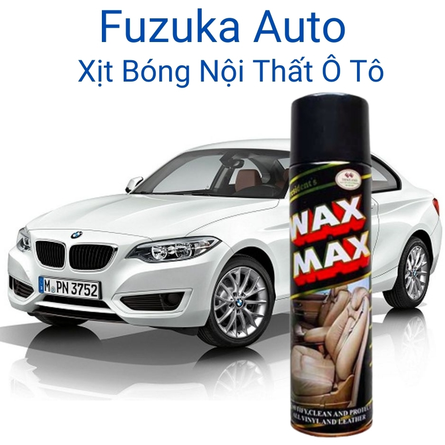 Chai xịt bóng nội thất Ô tô, đồ da, mặt taplo nhựa trên xe ô tô và đồ dùng trong nhà như Giầy da, túi da với thương hiệu Wax max cao cấp
