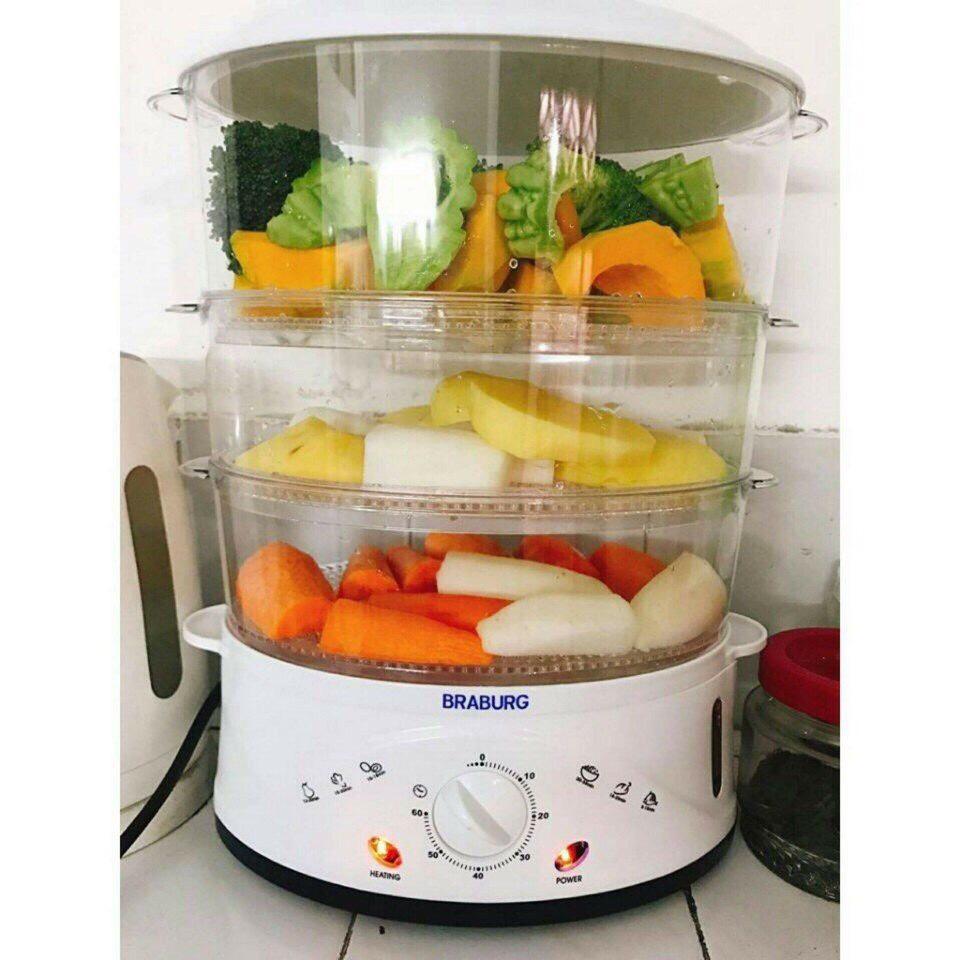 Nồi hấp 3 tầng Braburg B3L đa năng - bảo hành 12 tháng