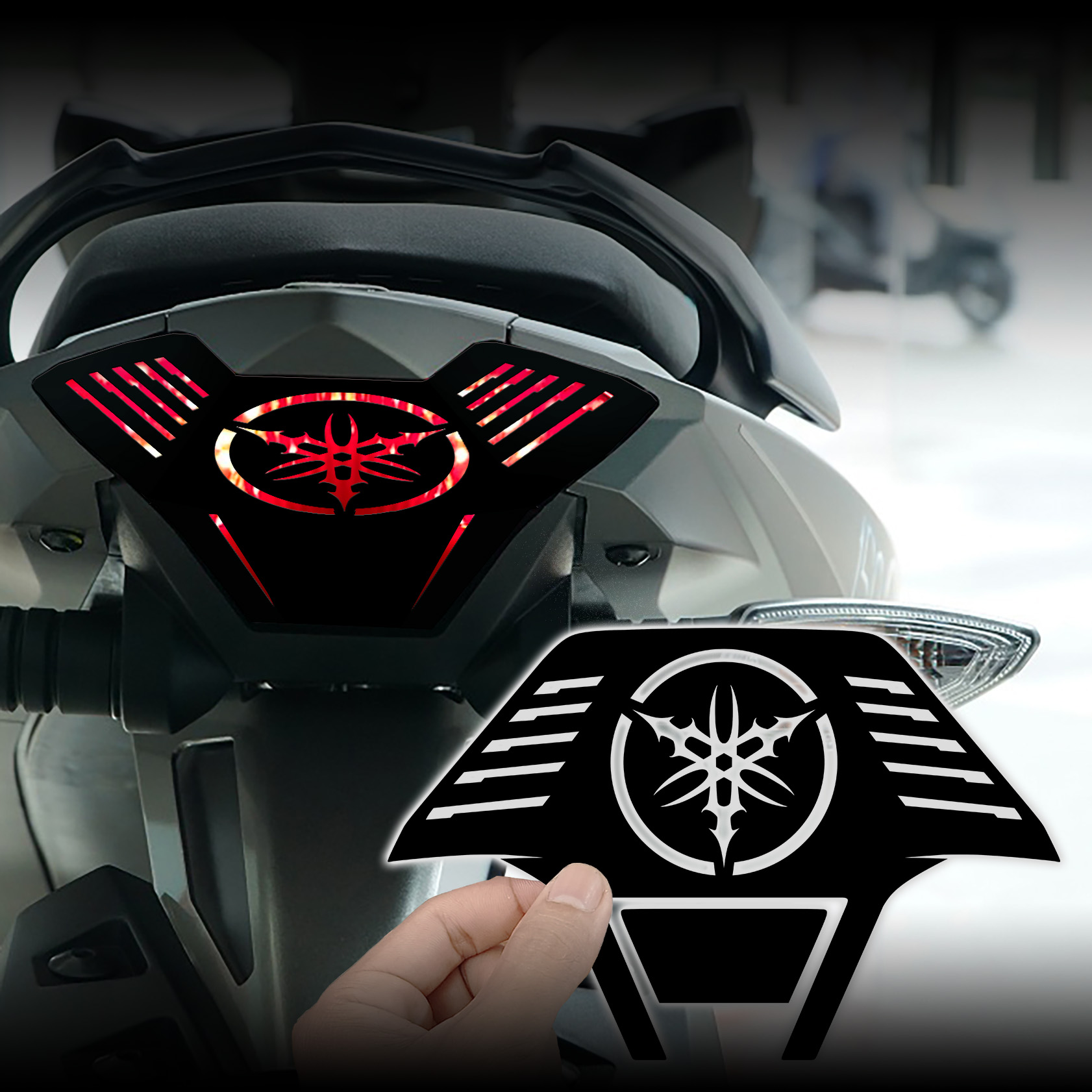 Decal EXCITER 150 định hình trang trí ĐÈN HẬU EXCITER 150 phong cách logo YAMAHA Y15ZR