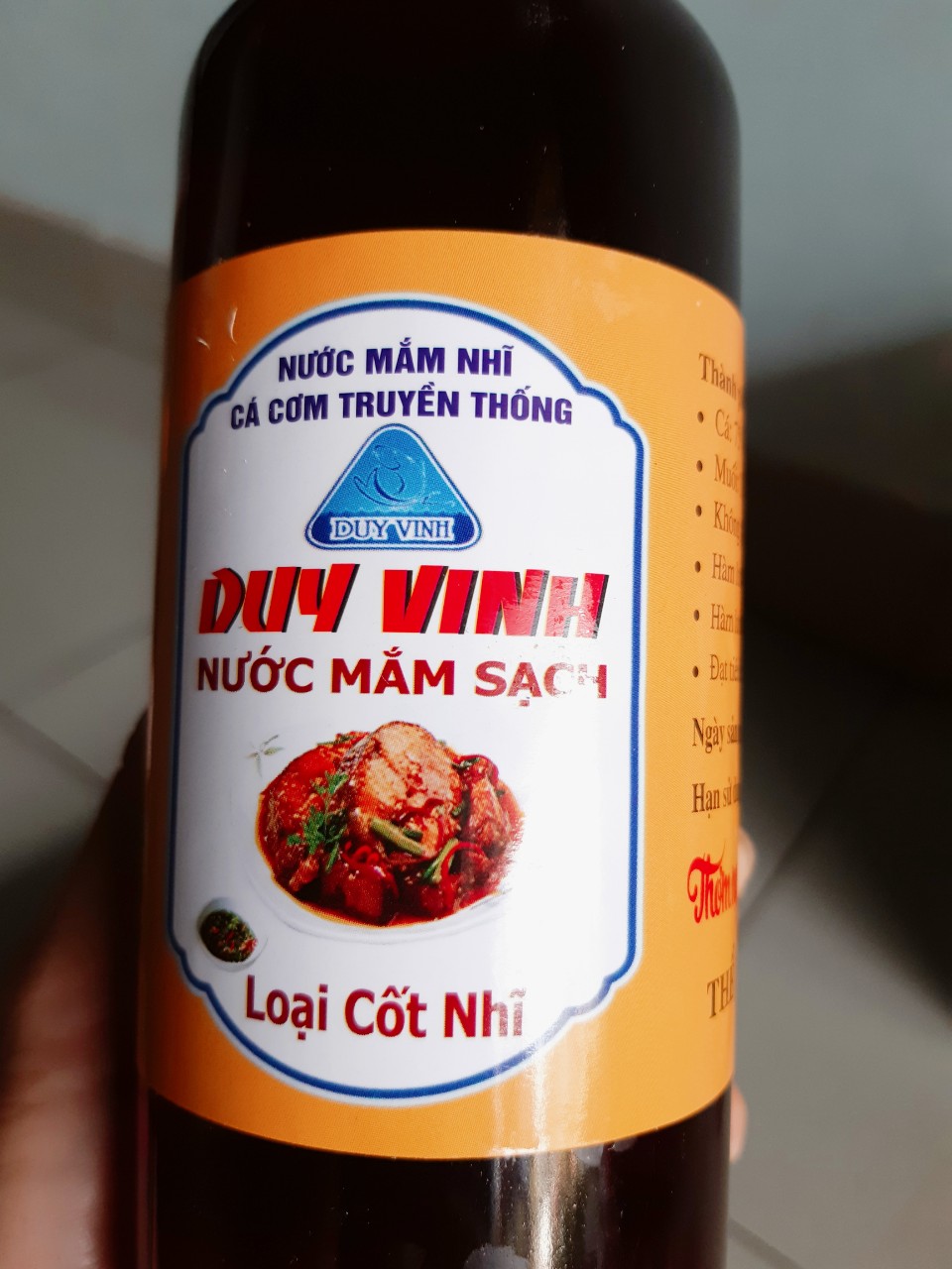 [HCM]NƯỚC MẴM CỐT NHĨ TRUYỀN THỐNG SẠCH DUY VINH 500ML