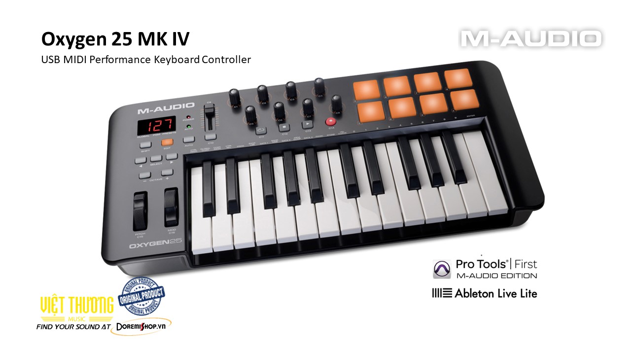 Đàn phím điện tử âm nhạc M-Audio Midi Controller Oxygen 25 mk4