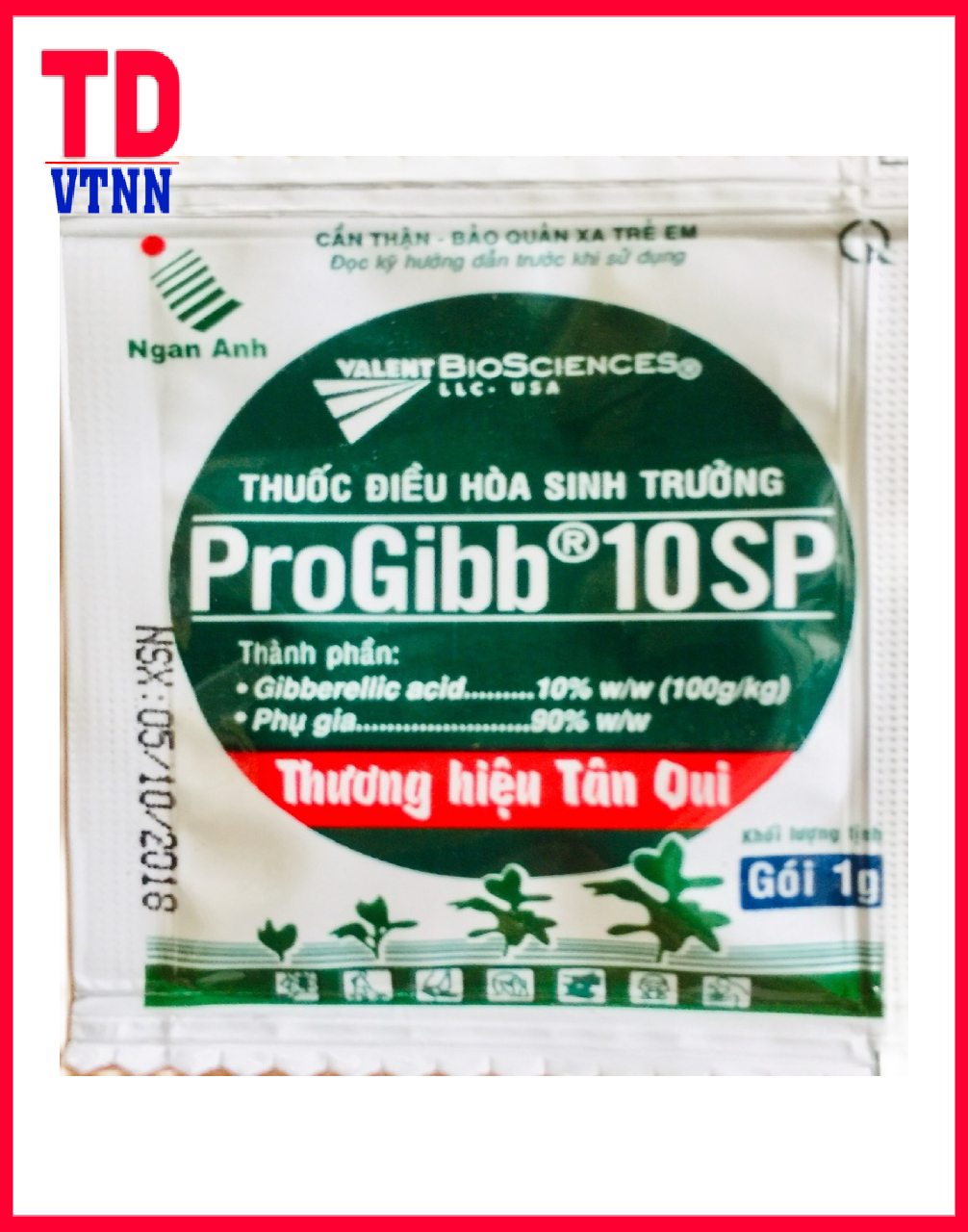 GA3 kích thích bật chồi cây trồng cực mạnh gói 1g.