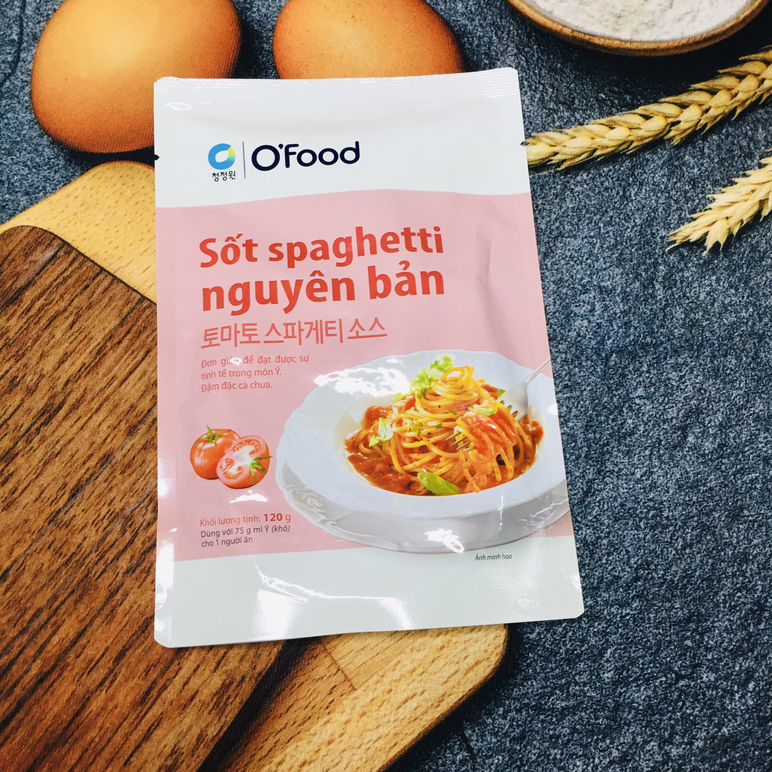 SỐT MÌ Ý SPAGHETTI NGUYÊN BẢN O'FOOD GÓI 120G