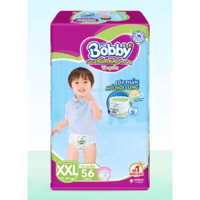 Tã quần bobby sizem76/l68/xl62/xxl56