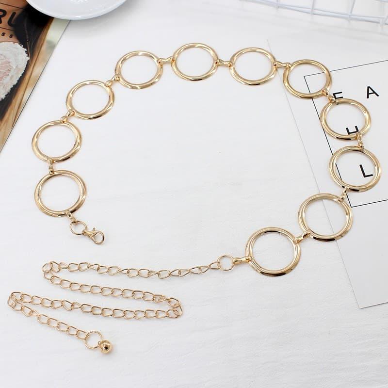 Dây Thắt Lưng Bản Hình Tròn Vintage