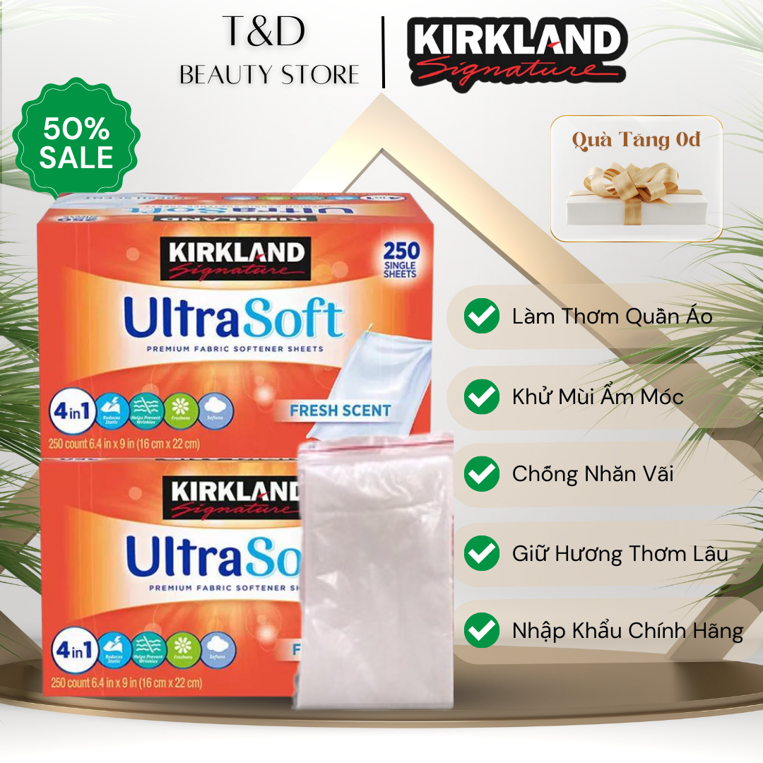 Giấy thơm kirkland,giấy thơm quần áo 4 in 1 của mỹ