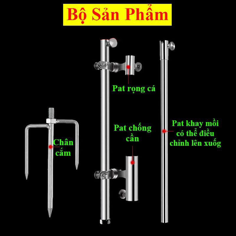 Bộ tháp câu đài đa năng hỗ trợ chống cần câu , cố định rọng cá , khay mồi