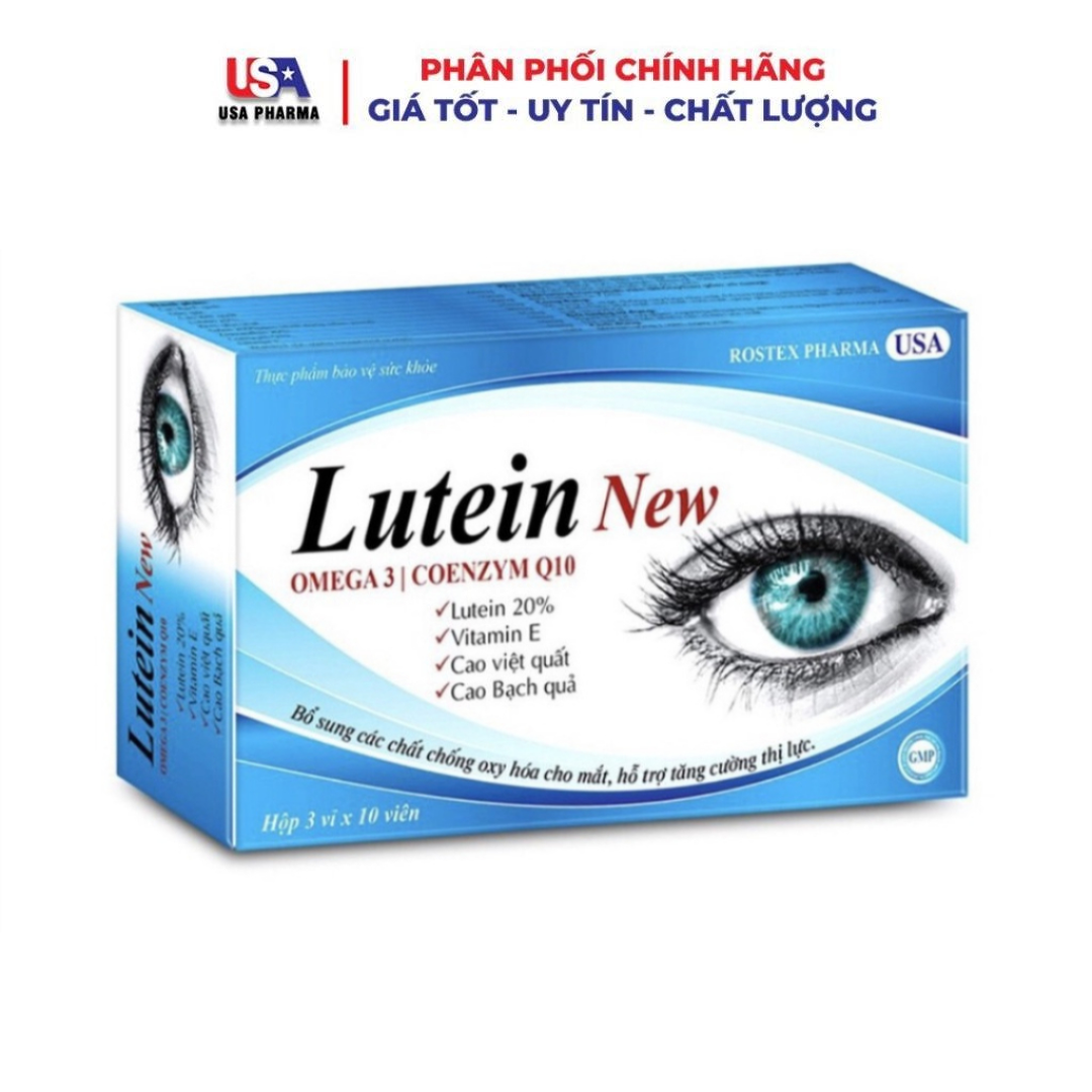Viên uống sáng mắt Lutein New, Omega 3 giảm khô mắt, mờ mắt, mỏi mắt - 30 viên