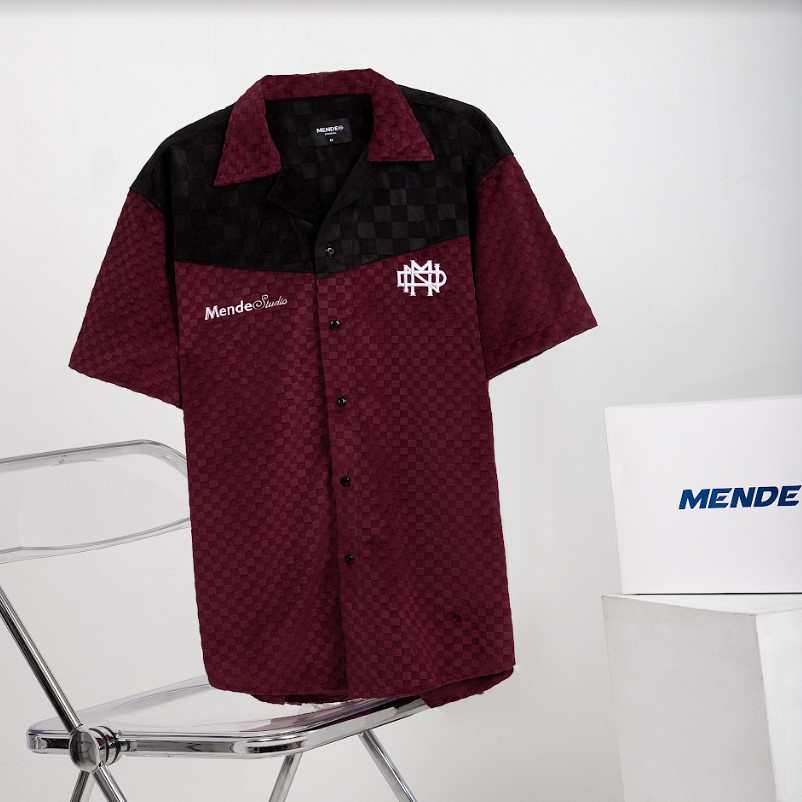 Felix Shirt - Áo sơ mi nam tay ngắn vải nhung lông thỏ MENDE