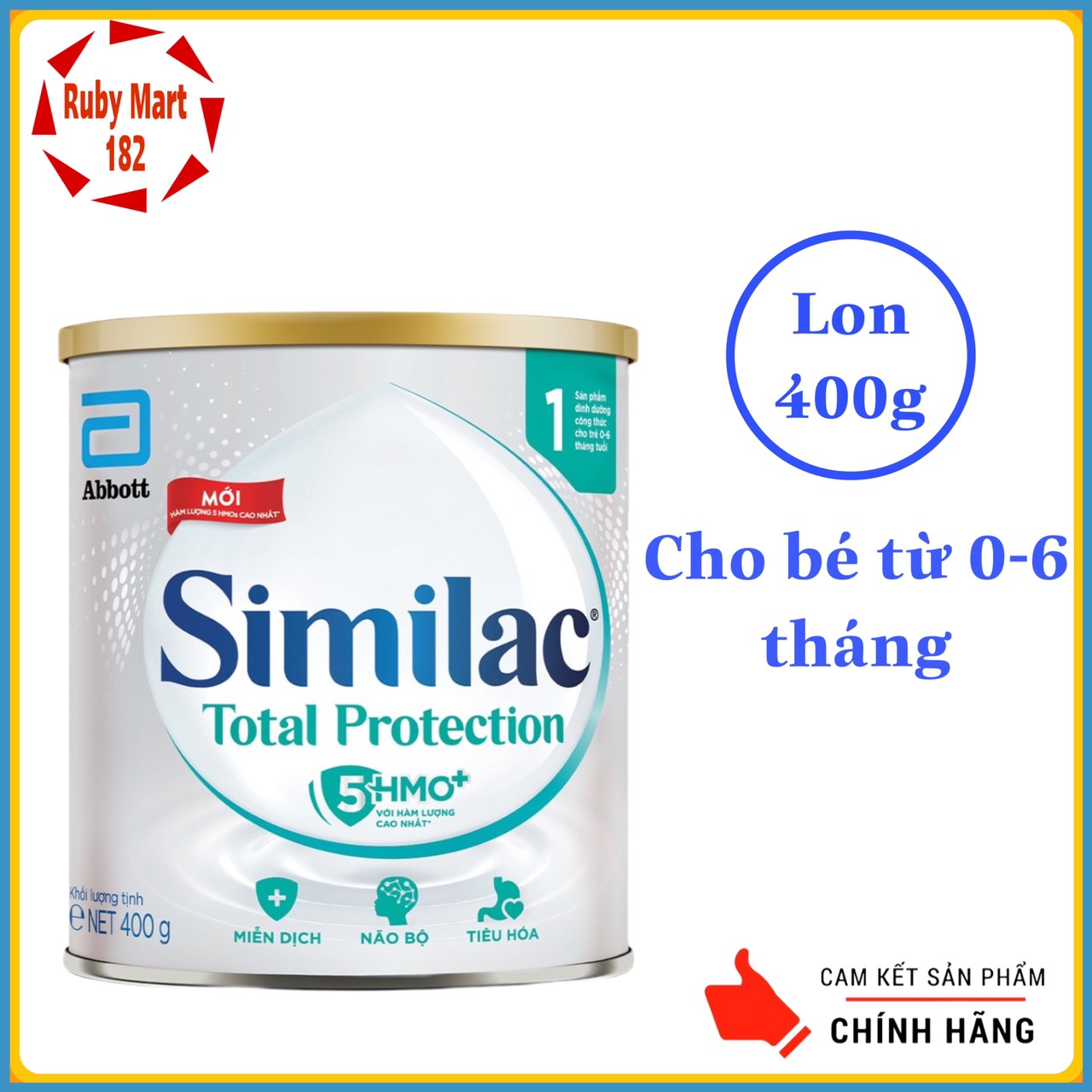 Sữa bột similac total protection 1 lon 400g - cho bé sinh mỗ, nhẹ cân