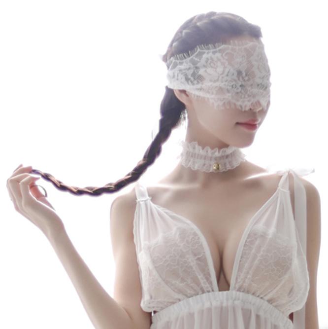 Mặt nạ ren cô dâu quyến rũ - Màu trắng