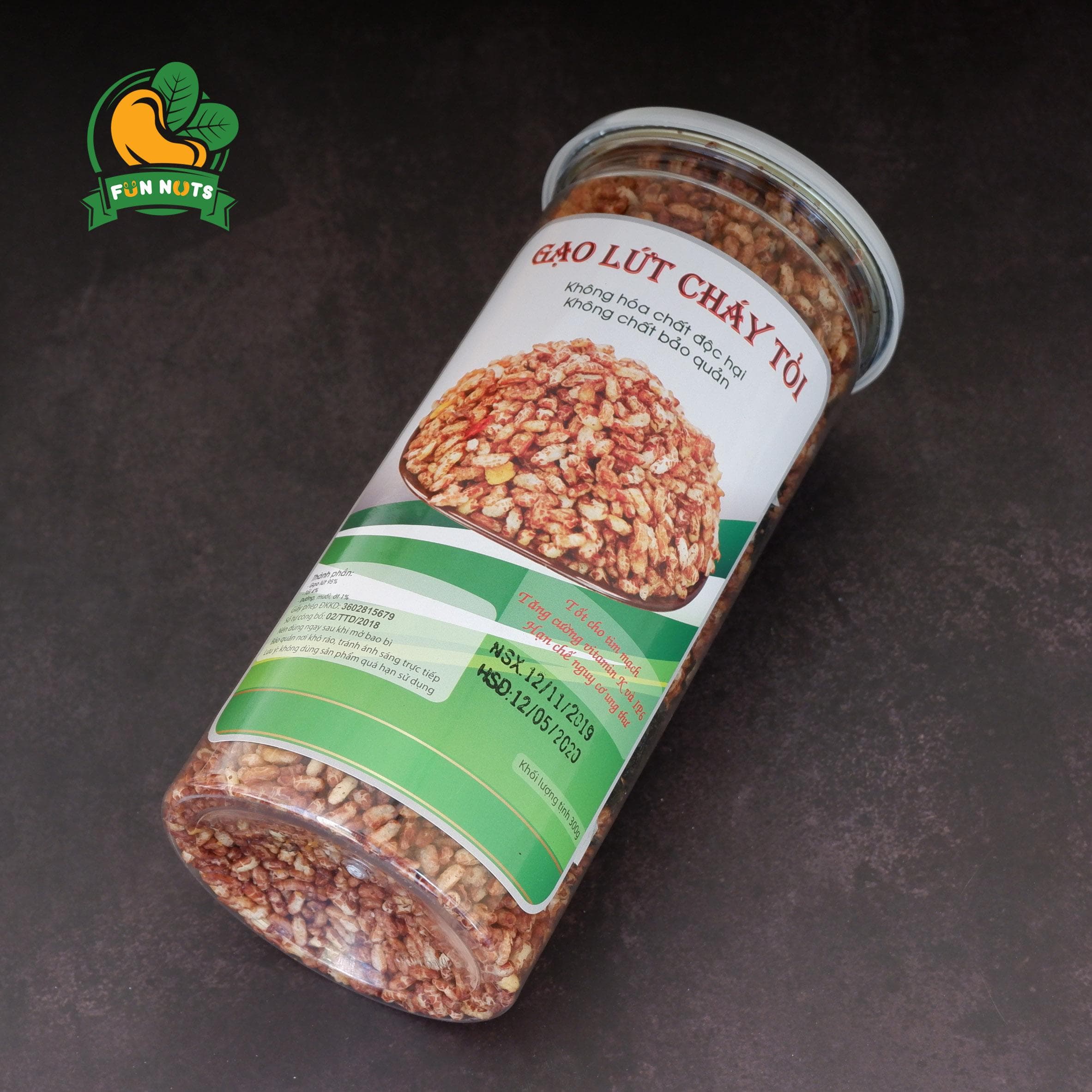 [HCM]Gạo Lức Cháy Tỏi Rong Biển _ Hủ 300gr