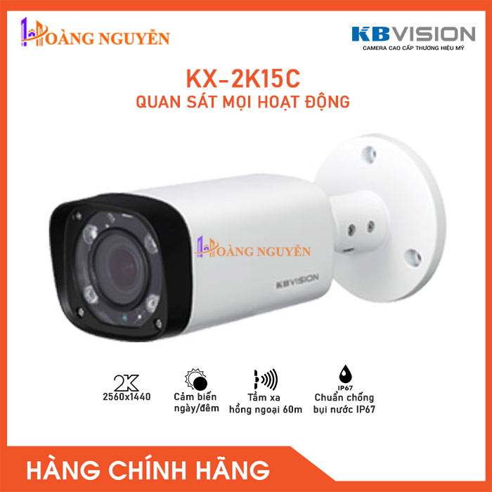 Camera kbvision kx-2k15c hồng ngoại 60m 4.0megapixel - công nghệ hoàng nguyễn