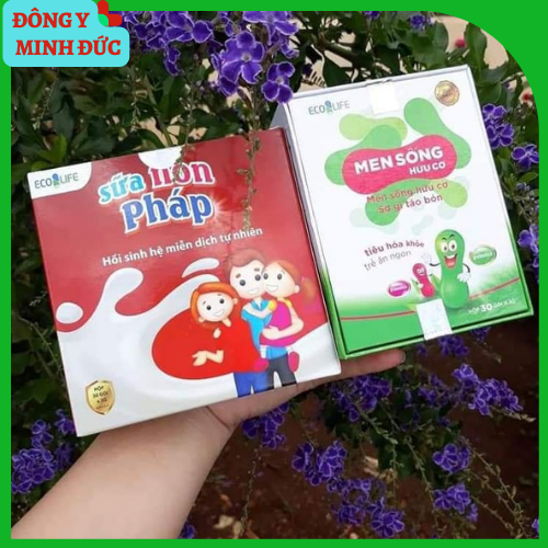 Combo 2 hộp Men sống hữu cơ và s.ữa non Pháp